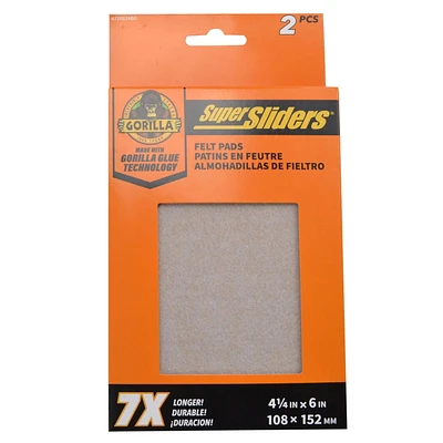 Super Sliders avec Gorilla Glue couverture en feutre 108x152mm 2pc Felt Blanket 2pc