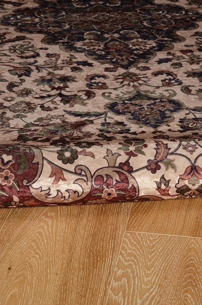 Tapis Emerald Sanlin rouge & ivoire de 5 pi x 7 pi