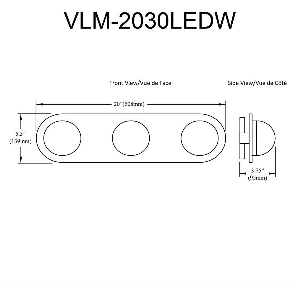Vanité Velma, 3 lumières, laiton vieilli, verre transparent