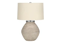 Monarch Specialties  Luminaire, 25"h, Lampe De Table, Béton Crémeux, Tons Beige., Contemporain