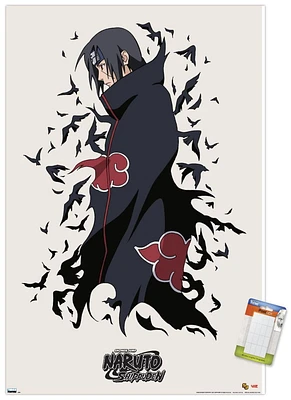 Naruto Shippuden – Itachi 22.375" x 34" Wall Poster with Beechwood Magnetic Frame, by Trends International