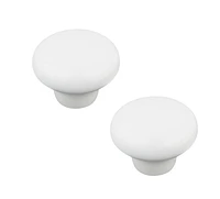 Era Céramique Paquet de 2 Bouton Blanc 1.18 x 1.18 x 1.14 po.