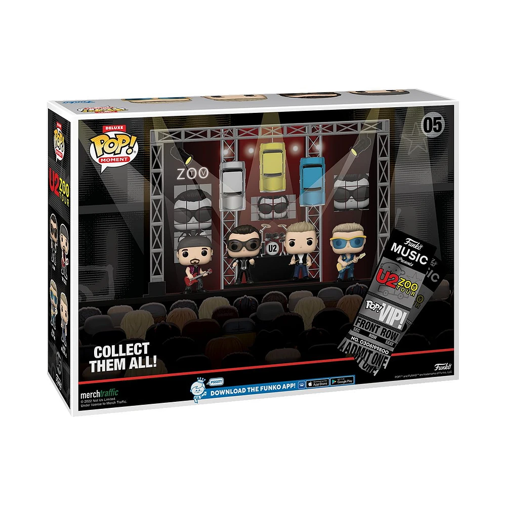 Funko Pop! Moment Deluxe: U2’s Zoo TV Tour (1993) Vinyl Figures (2022 Limited Edition Walmart Exclusive)