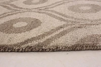 ECARPETGALLERY 4'11" x 8'1"  Moroccan Tangier Hand-knotted Area Rug for Living Room, Dining Room and Bedroom in Ivory