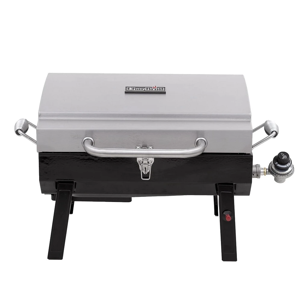 1-Burner Portable Propane Gas Grill in Stainless Steel
