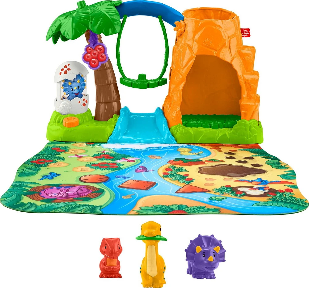 Fisher-Price Little People Village des Dinosaures et Tapis de Jeu