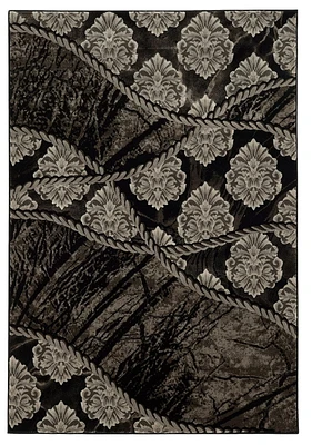 Tapis Bijou Ybor marron et noir de 5 pi x 7 pi 6 po