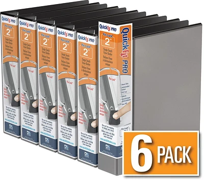 QuickFit Anneaux en D Pin-Lock, 2 po, à déclencheur unique, verrouillables, prévenant l'écartement  paquet de 6