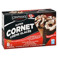 Chapman's Super Cone Twister centre chocolaté CHAP CHOC TWISTER