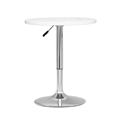 Table de bar ronde réglable et pivotante avec base en métal Maya