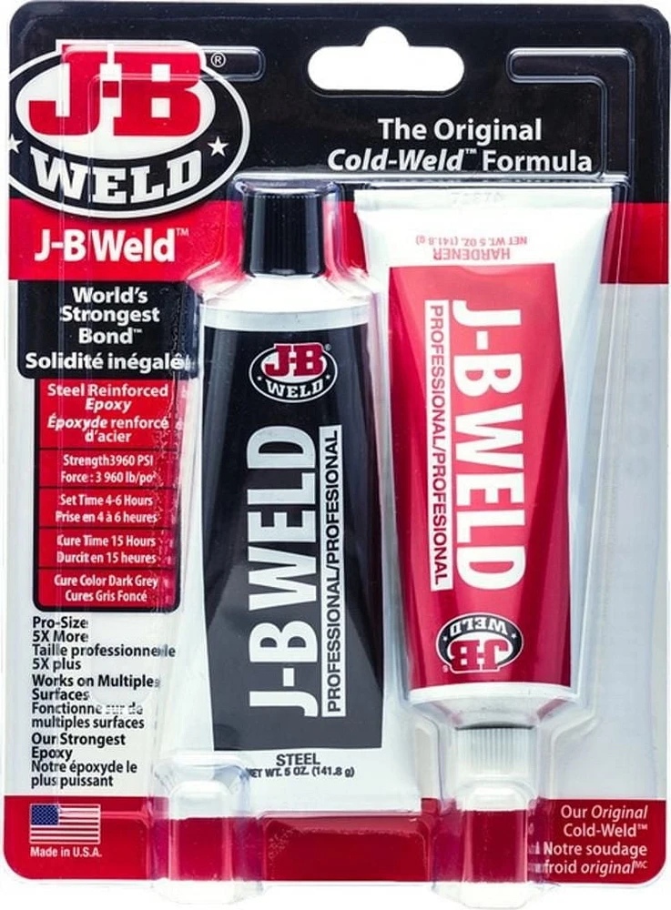 J-B Weld 8281CAN 283.6g (10 oz.) Pro Size Original Cold Weld Resin & Hardener