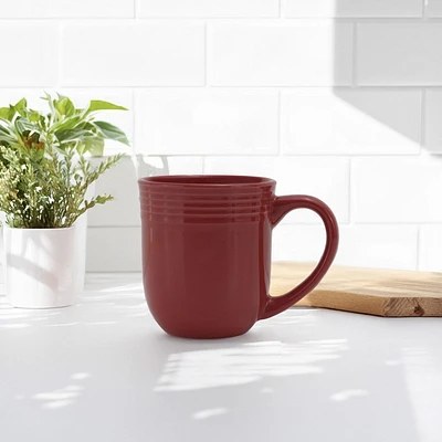 Tasse en grès émaillé rouge Mainstays Glace couleur avec grès