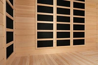 Sauna infrarouge lointain Blisspod pour 4 à 5 personnes, pruche de qualité supérieure, faible EMF, 12 radiateurs, coin, spacieux.