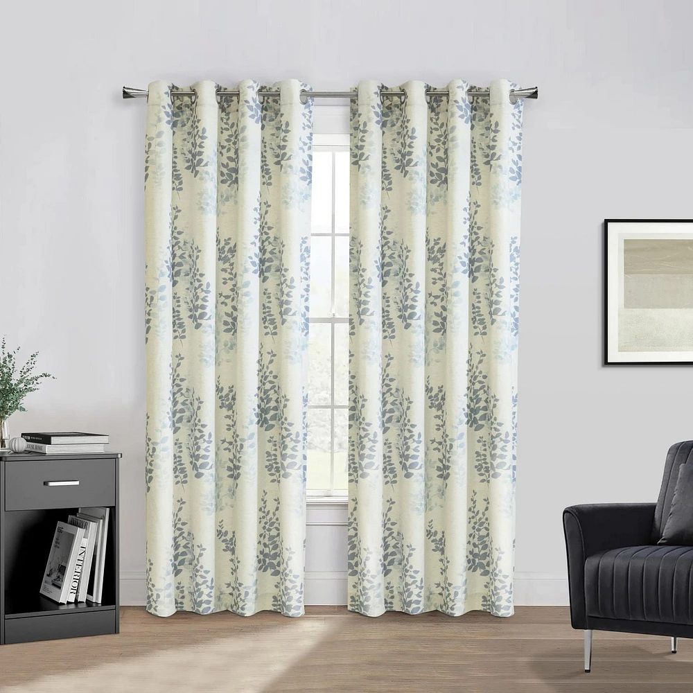 Loft Living Leszno filtrant la lumière panneau de rideau à œillets 50 x 63 in Bleu