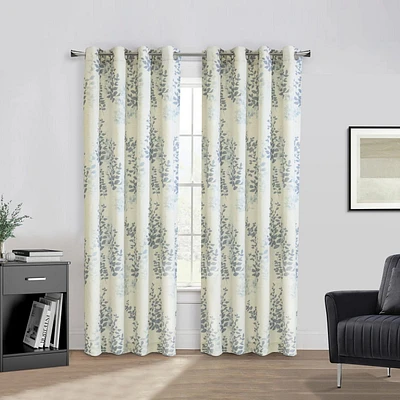 Loft Living Leszno filtrant la lumière panneau de rideau à œillets 50 x 63 in Bleu
