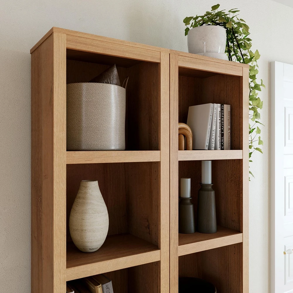 Prepac Moda 5 Shelves Bookcase Natural Oak