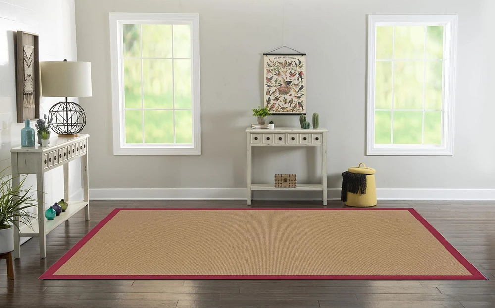 Tapis Athena liège et rouge de 8 pi x 10 pi 1 po