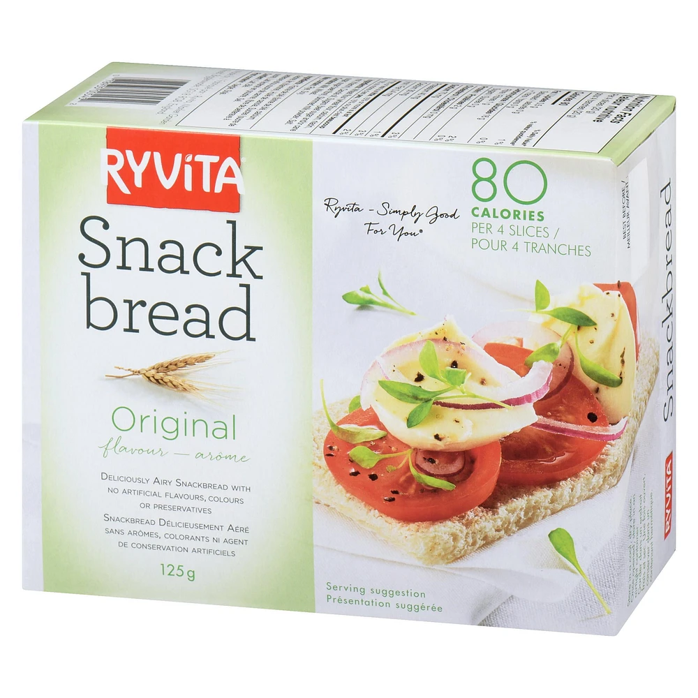 RYVITA ORIGINAL SNACKBREAD, 125GR