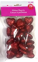 Way to Celebrate 24 Count Foam Hearts, Red