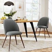 Homycasa Lot de 2 chaises de salle à manger – Rembourrage en tissu à dossier haut pour îlot de cuisine et salle à manger
