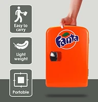 Coca-Cola Mini réfrigérateur thermoélectrique portable, capacité de 6 canettes, 4 L/4,2 qt, 12 V DC/110 V AC pour la maison, dortoir, voiture, bateau, soins de la peau, boissons, collations, médicamen