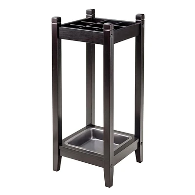 Winsome Jana Umbrella Stand with Metal Tray, Espresso- 92411