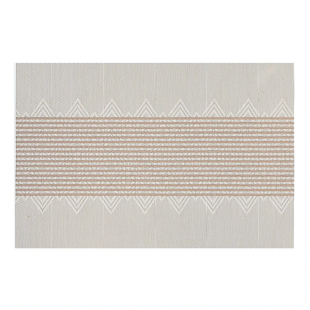 IH Casa Decor Vinyl Placemat Diamond Band White - Ensemble De 12