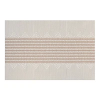 IH Casa Decor Vinyl Placemat Diamond Band White - Ensemble De 12