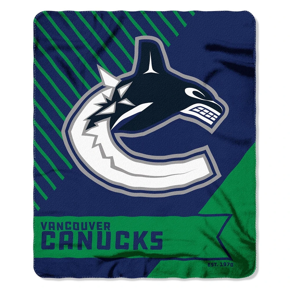 Vancouver Canucks NHL "Fade Away" Fleece Throw