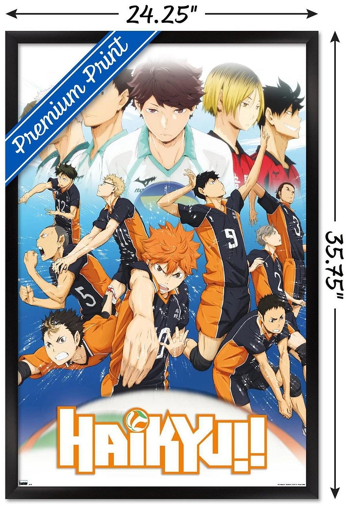 Haikyu!! - Key Art 2 Wall Poster, 22.375" x 34" Framed