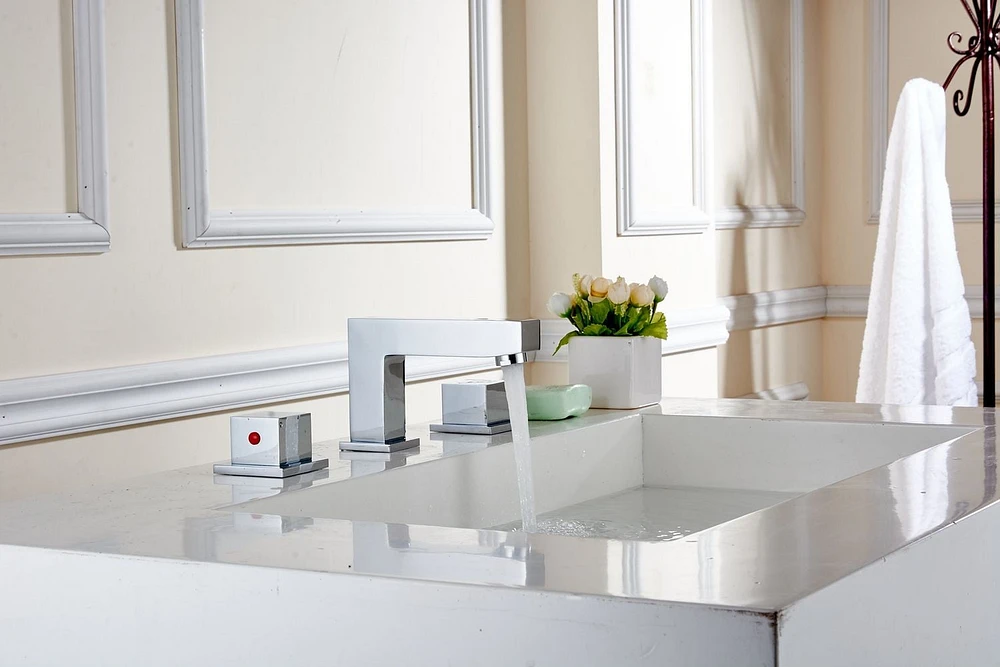 American Imaginations 20.5-in. W Above Counter White Bathroom Vessel Sink Set For 3H8-in. Center Faucet AI-22422