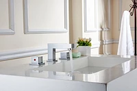 American Imaginations 20.5-in. W Above Counter White Bathroom Vessel Sink Set For 3H8-in. Center Faucet AI-22422
