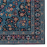 Tapis d'appoint Emerald Farlin noir & ivoire de 2 pi 2 po x 3 pi 2 po