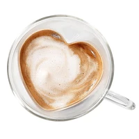 Safdie & Co. Verrerie de Luxe Ensemble de 2 Tasses en Verre à Double Paroi Barista Amore Café Cappuccino 180ml