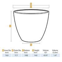 Jardinière Décorative Cache-pot à motif de fronde de 45,7 cm