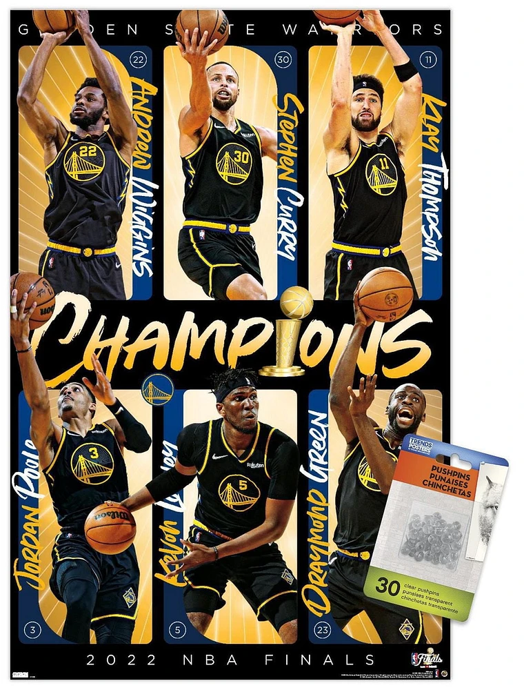 NBA Golden State Warriors - 2022 NBA Finals Champions Wall Poster
