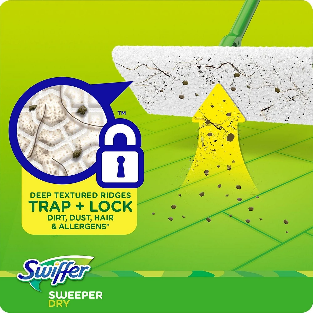 Swiffer Sweeper Dry Sweeping Pad, Multi Surface Refills for Dusters Floor Mop, Unscented