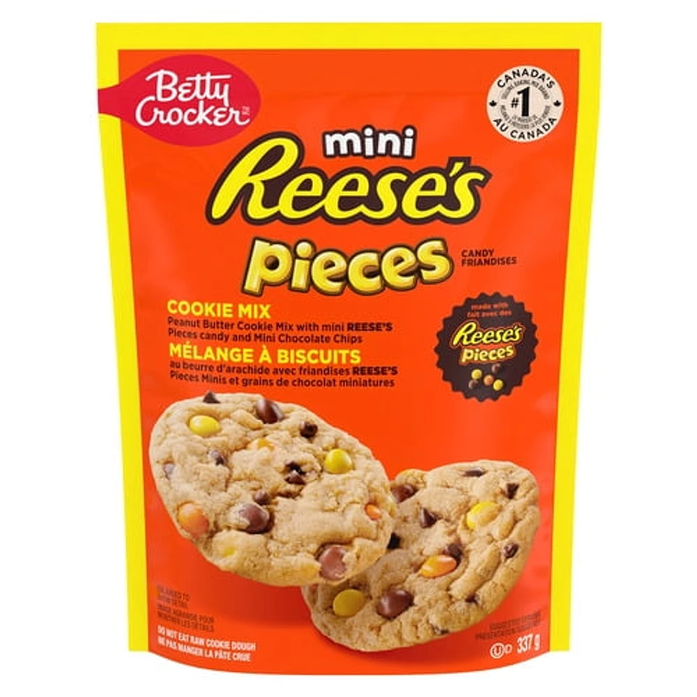 Betty Crocker Reese's Mini Pieces Cookie Mix with Peanut Butter Pieces and Chocolate Chips, 337 g