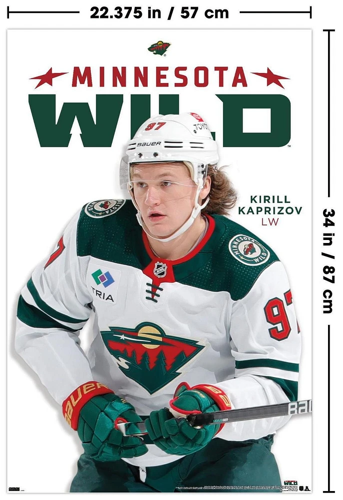 NHL Minnesota Wild - Kirill Kaprizov Feature Series 23 Wall Poster, 22.375" x 34"