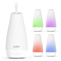 Diffuseur d'huiles essentielles Pure Enrichment PureSpa – Diffuseur d'aromathérapie à ultrasons compact, désodorisant d'air naturel, réservoir d'eau de 100 ml et lumière d'ambiance en option – Dure ju