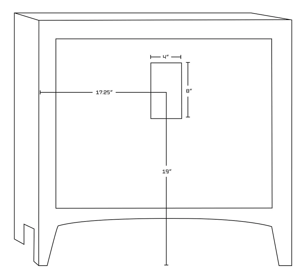 Imaginations Américaines  34.5 pouces W Vanity Base Blanc
