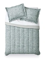 Mainstays Grey Grid Comforter Set, Available in Twin, Double and Queen
