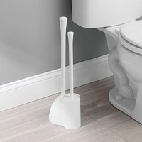 Mainstays Una Slim Bowl Brush & Plunger, White, Slim Bowl Brush and Plunger