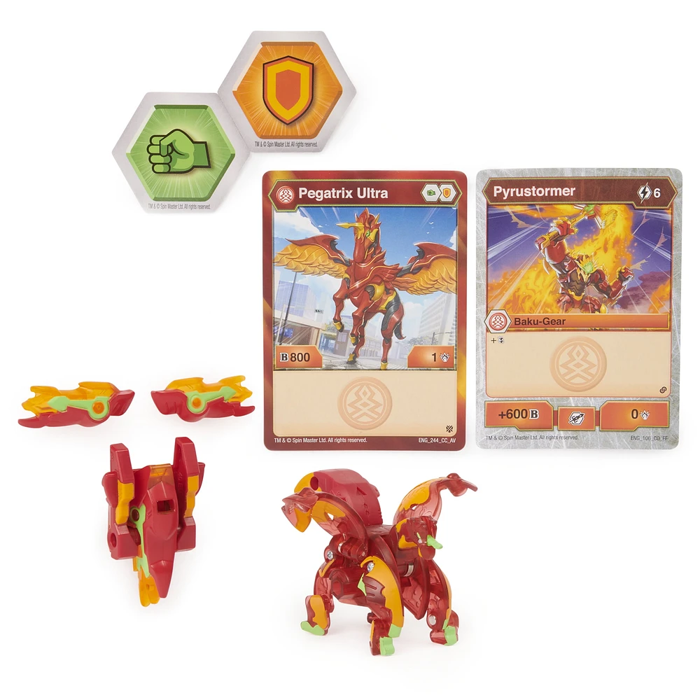 Bakugan Ultra, Pegatrix with Transforming Baku-Gear, Armored Alliance 3-inch Tall Collectible Action Figure