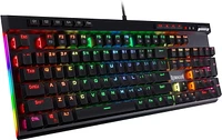 Redragon K580 VATA RGB Mechanical Gaming Keyboard, 104 Keys Gamer Keyboard with Blue Tactile Mechanical Switches, Customizable RGB Backlit, 5 On-Board Macro Keys & Dedicated Media Controls Panel