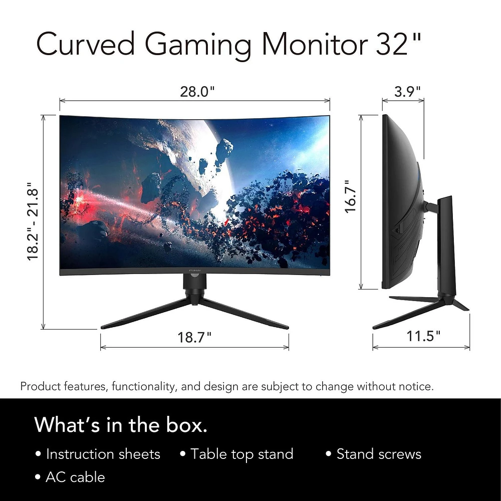 Funai 32" Curved Gaming Monitor (FGM-32C545)