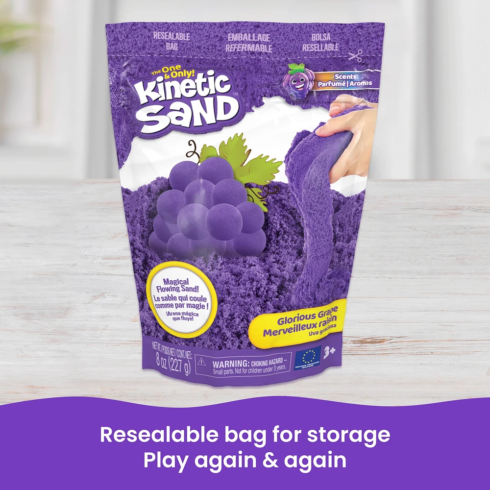 Kinetic Sand, 8oz Glorious Grape Scented Play Sand, Sensory Toys for Kids Ages 3 and up