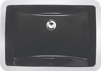 American Imaginations 18 pouces. L 12.375-in. D Lavabo de salle de bain rectangulaire certifié CSA de couleur noire