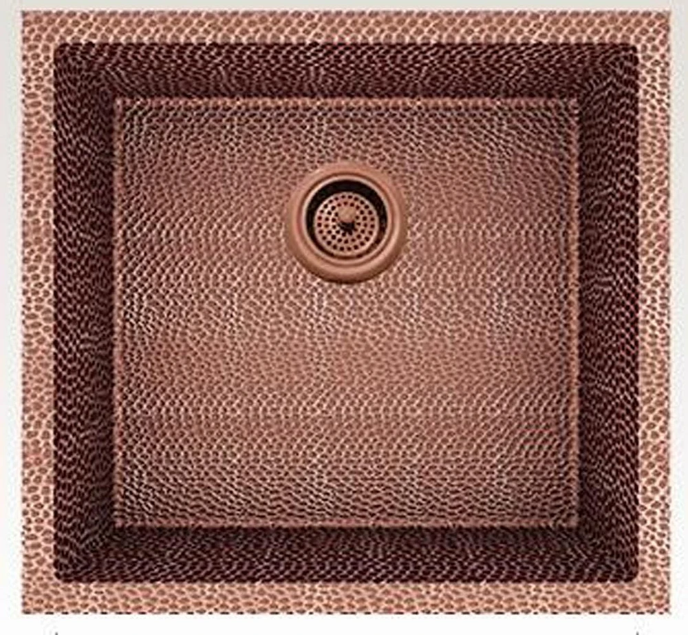 American Imaginations AI-29186 27 pouces Évier de cuisine en cuivre rose approuvé par W CSA avec finition en cuivre et calibre 16
