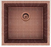 American Imaginations AI-29186 27 pouces Évier de cuisine en cuivre rose approuvé par W CSA avec finition en cuivre et calibre 16